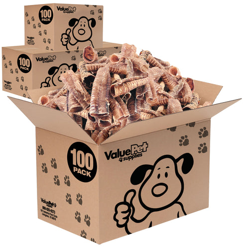 ValueBull Beef Trachea, Premium 5-6 Inch, 400 Count BULK PACK