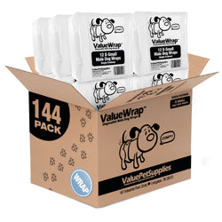 NEW- ValueWrap Male Wraps, Disposable Dog Diapers, 1-Tab X-Small, Lavender, 144 Count