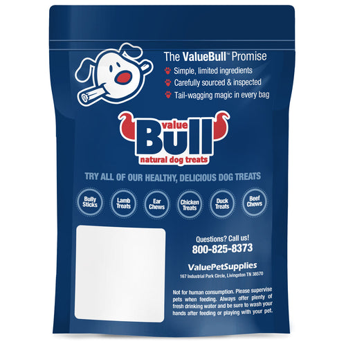ValueBull Braided Beef Gullet Sticks For Dogs, Thick 6", 10 ct.