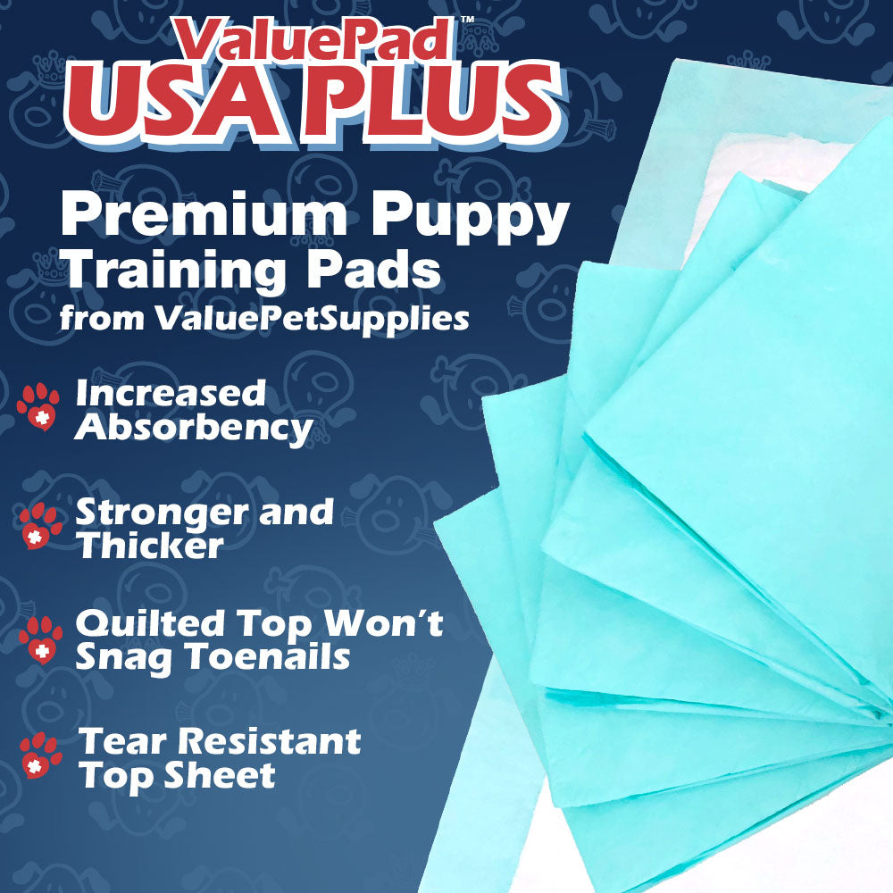 ValuePad USA Plus Puppy Pads, Jumbo 36x36 Inch, 100 Count Bulk Pack