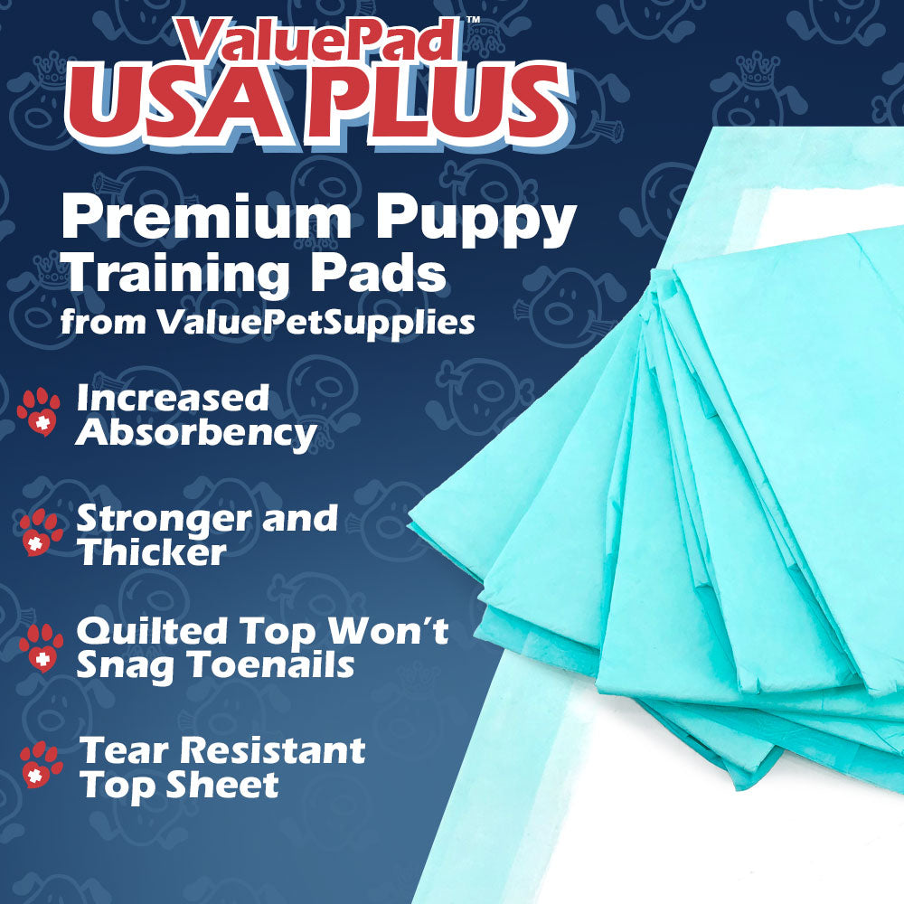 ValuePad USA Plus Puppy Pads, Large 28x30 Inch, 400 Count WHOLESALE PACK
