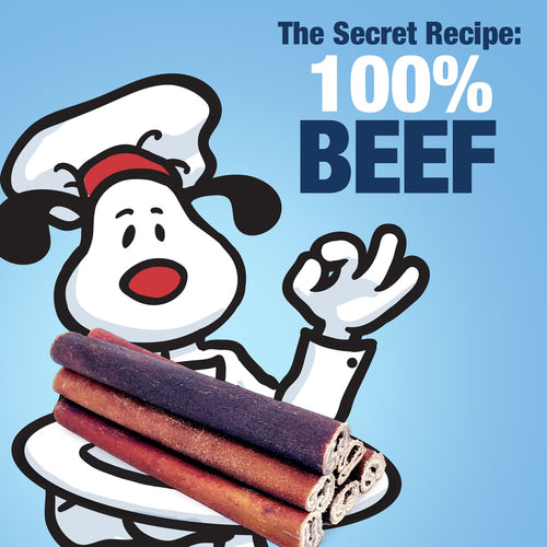 ValueBull USA Collagen Sticks, Premium Beef Dog Chews, Low Odor, 6" Jumbo, 100 Count