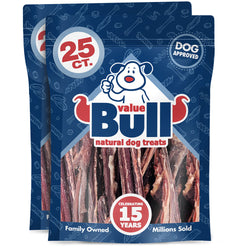 ValueBull Beef Gullet Sticks for Dogs, 50 Count