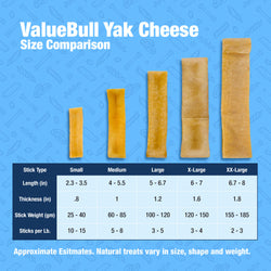ValueBull Himalayan Yak Cheese Dog Chews, Medium, 100 ct BULK PACK