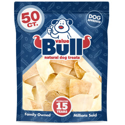 ValueBull USA Rawhide Chips, Premium Thick Cut Rawhide, 50 Count