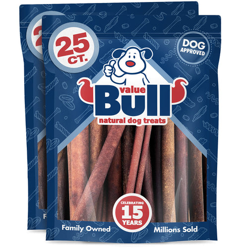 ValueBull USA Collagen Sticks, Premium Beef Dog Chews, 12" Super Jumbo, 50 Count
