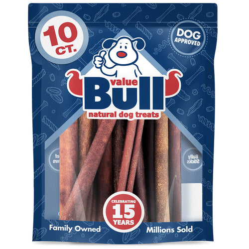 ValueBull USA Collagen Sticks, Premium Beef Dog Chews, 12" Super Jumbo, 10 Count
