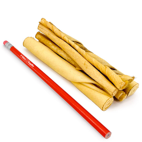 ValueBull USA Rawhide Twists for Small Dogs, 5 inch, Varied Shapes & Thickness, 20 Pound WHOLESALE PACK