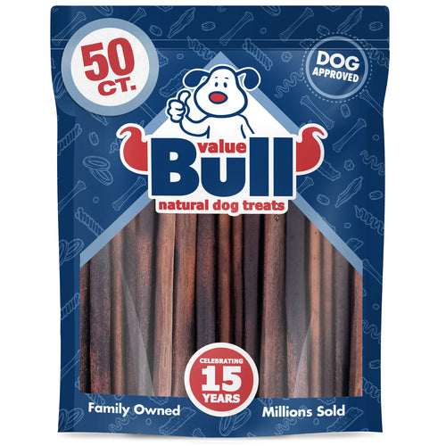 ValueBull Collagen Sticks, Long Lasting Beef Small Dog Chews , Healthy & Safe, Thin 12 Inch, 400 Count