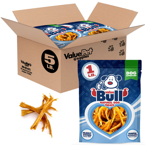 NEW- ValueBull Chicken Feet for Dogs, 5 Pound