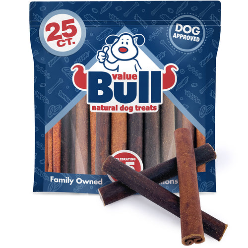 ValueBull Collagen Sticks, Long Lasting Beef Dog Chews, Healthy & Safe, Jumbo 6 Inch, 25 Count