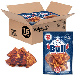 ValueBull Cheek Chips, Premium Beef Dog Chews, Beef Flavored, 15 Count