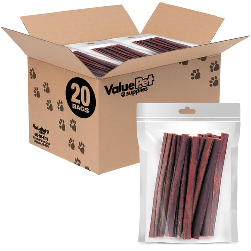 ValueBull Collagen Sticks, Beef Chews For Small Dogs, Thin 6 Inch, 200 Count RESALE PACKS (20 x 10 Count)