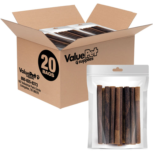 ValueBull USA Collagen Sticks, Premium Beef Dog Chews, 6" Medium, 200 Count RESALE PACKS (20 x 10 Count)