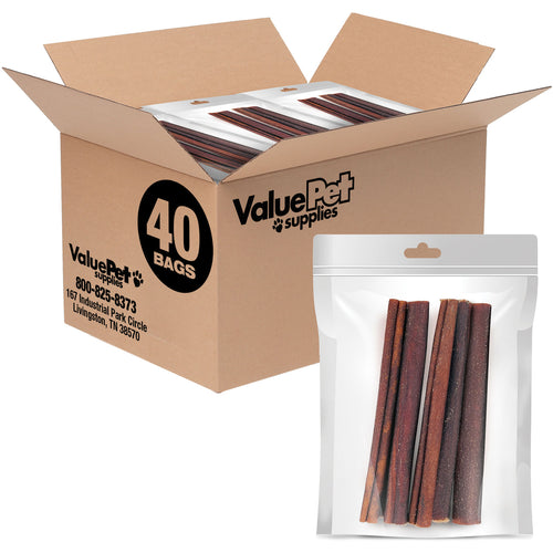 ValueBull Collagen Sticks, Long Lasting Beef Dog Chews, Healthy & Safe, Medium 6 Inch, 200 Count RESALE PACKS (40 x 5 Count)