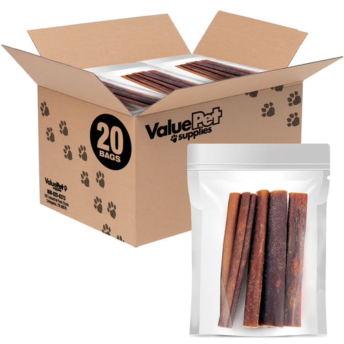 ValueBull Collagen Sticks, Beef Chews For Dogs, Thick 6 Inch, 100 Count RESALE PACKS (20 x 5 Count)