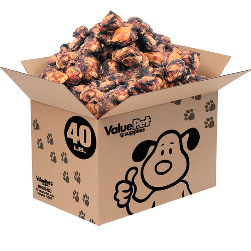 ValueBull USA Beef Knee Caps Dog Chews, Hickory-Smoked, 40 Pound WHOLESALE PACK