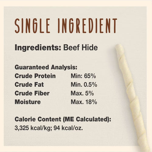Cadet Rawhide Twist Sticks Dog Chews, 5 Inch, 100 Count