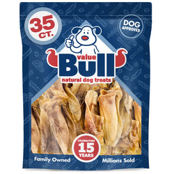 ValueBull USA Premium Lamb Ear Dog Chews, 35 Count