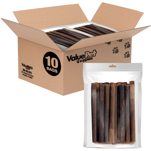 ValueBull USA Collagen Sticks, Premium Beef Dog Chews, 6" Medium, 200 Count RESALE PACKS (10 x 20 Count)