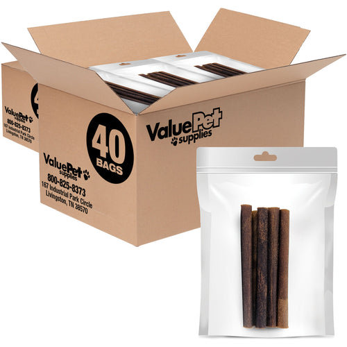 ValueBull USA Collagen Sticks, Premium Beef Dog Chews, 6" Medium, 400 Count RESALE PACKS (80 x 5 Count)