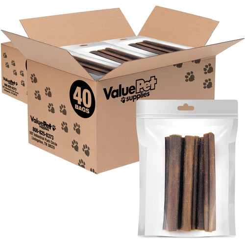 ValueBull USA Collagen Sticks, Premium Beef Dog Chews, 6" Thick, 400 Count RESALE PACKS (80 x 5 Count)