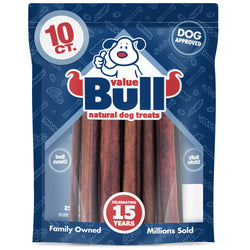 ValueBull Collagen Sticks, Long Lasting Beef Dog Chews, Healthy & Safe, Jumbo 12 Inch, 10 Count