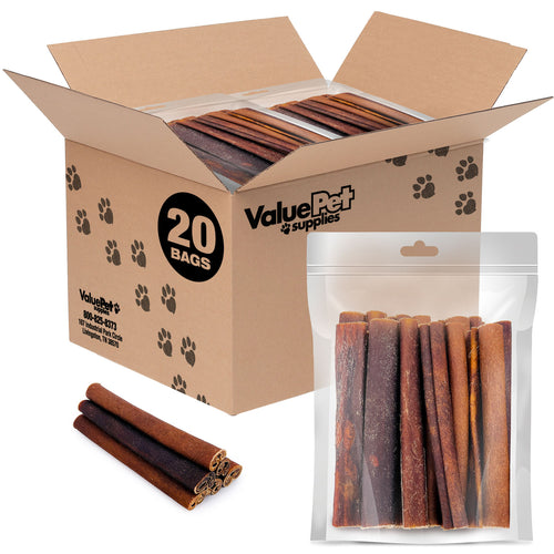 ValueBull Collagen Sticks, Long Lasting Beef Dog Chews, Healthy & Safe, Thick 6 Inch, 400 Count RESALE PACKS (20 x 20 Count)