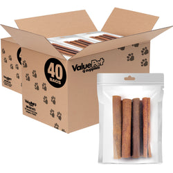 ValueBull USA Collagen Sticks, Premium Beef Dog Chews, 6" Jumbo, 400 Count RESALE PACKS (80 x 5 Count)