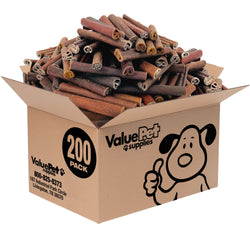 ValueBull Collagen Sticks, Long Lasting Beef Dog Chews, Healthy & Safe, Jumbo 6 Inch, 200 Count BULK PACK