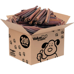ValueBull Collagen Sticks, Long Lasting Beef Dog Chews, Healthy & Safe, Jumbo 12 Inch, 200 Count BULK PACK