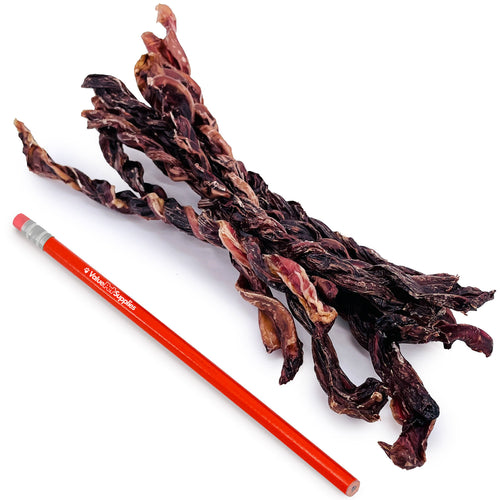 ValueBull USA Pork Pizzle Twists for Dogs, 5-10", 600 ct WHOLESALE PACK