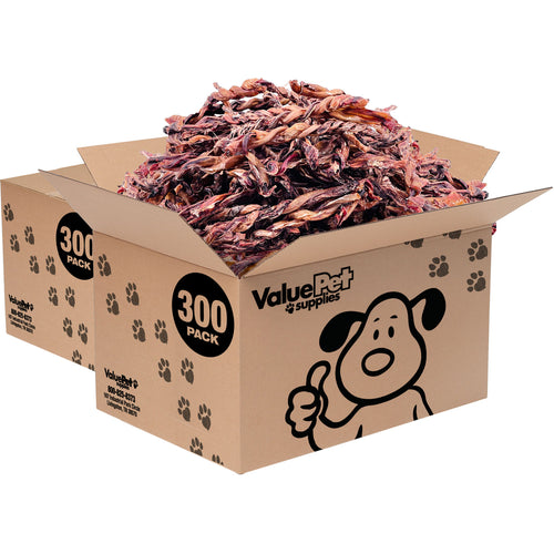 ValueBull USA Pork Pizzle Twists for Dogs, 10-12", 600 ct WHOLESALE PACK