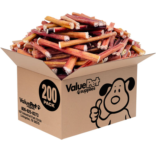 ValueBull Bully Sticks for Dogs, Medium 6 Inch, 200 Count WHOLESALE PACK
