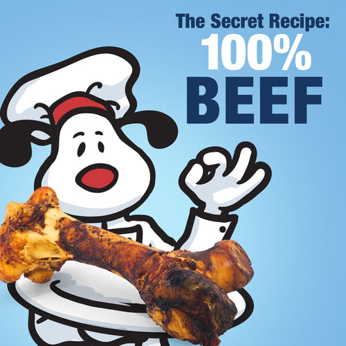 ValueBull USA Beef Femur Dog Bones, Whole, Hickory-Smoked, 6 Count