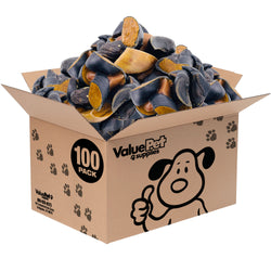 ValueBull Cheese Stuffed Beef Hooves Dog Chews, 100 Count WHOLESALE PACK