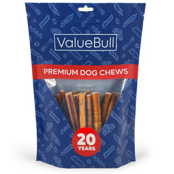 ValueBull Bully Sticks for Dogs, Medium 6 Inch, 25 Count
