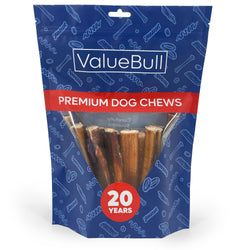 ValueBull Bully Sticks for Dogs, Jumbo 6 Inch, 25 Count