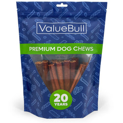 ValueBull Collagen Sticks, Long Lasting Beef Dog Chews, Healthy & Safe, Medium 6 Inch, 25 Count
