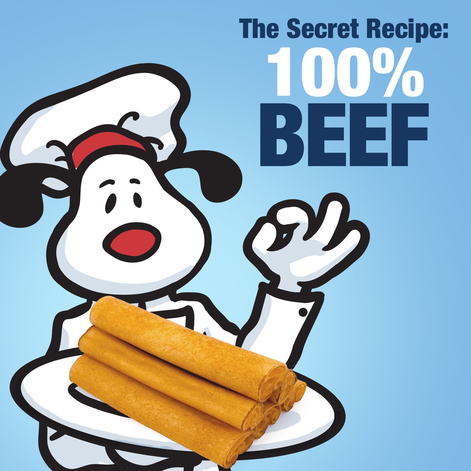 ValueBull USA Collagen Sticks for Dogs, Lightly Smoked, 6 Inch Thick Chews, 50 Count