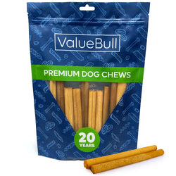 ValueBull USA Collagen Sticks for Dogs, Lightly Smoked, 6 Inch Medium Chews, 10 Count