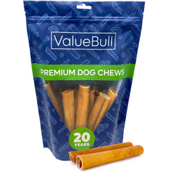 ValueBull Buffalo Collagen Sticks for Dogs, 6 Inch Super Jumbo Chews, Natural Long-Lasting Dog Treats, 10 Count