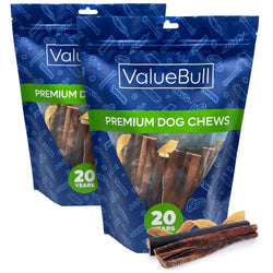 ValueBull Collagen Sticks For Dogs, Bully Sticks & Rawhide Alternative, Varied Shapes & Sizes, 2 Pounds
