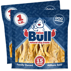 ValueBull Cheek Slices, Premium Lamb Dog Chews, Varied Shapes,  5-6 Inch, 2 Pounds - Varied - 2 Pound