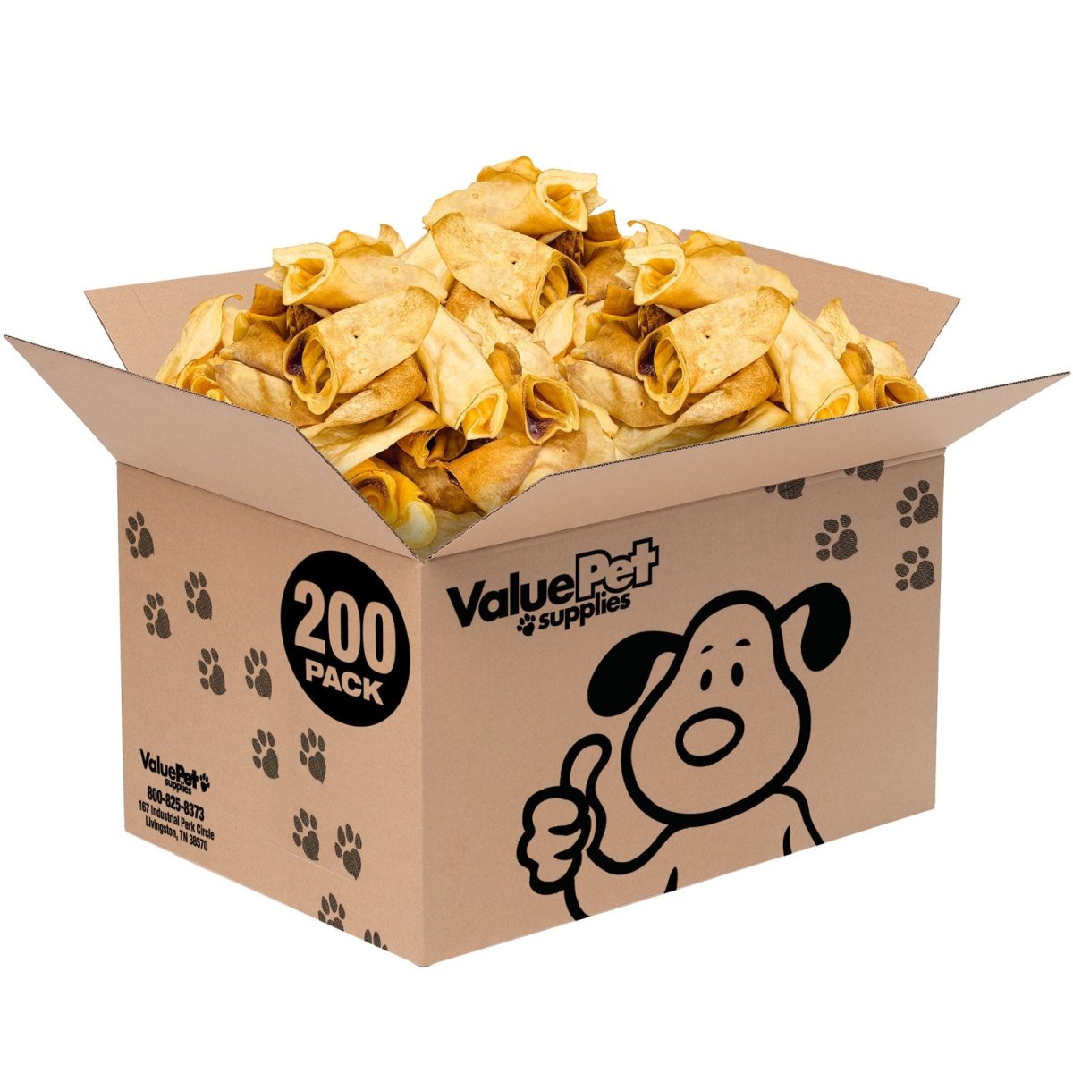 ValueBull Premium Cow Ears, 200 Count BULK PACK - ValuePetSupplies