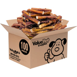 ValueBull Bully Sticks for Large Dogs, Super Jumbo 6 Inch, 100 Count Bulk Pack - Super Jumbo - 100 Sticks