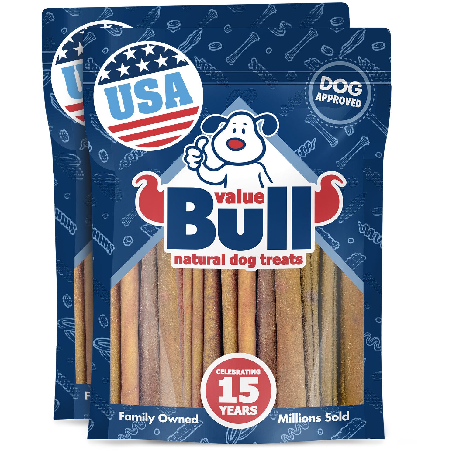 ValueBull USA Collagen Sticks for Dogs, 4-6 Inch Varied Chews, Natural Long-Lasting Dog Treats, 2 Pound - 2 Pound