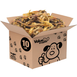 ValueBull Beef Tendons For Dogs, Varied Shapes, 10 Pounds Bulk Pack - Varied - 10 Pound