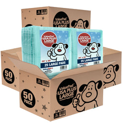 ValuePad USA Plus Puppy Pads, Large 28x30 Inch, 200 Count Bulk Pack - 200 Count,Large