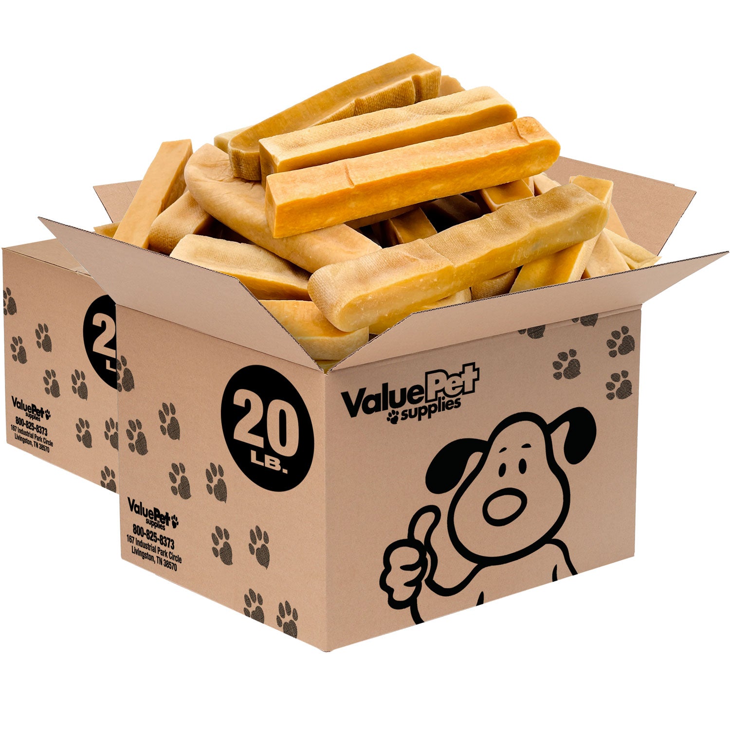 ValueBull Himalayan Yak Cheese Dog Chews, Extra Extra Large, 40 Pound Wholesale Pack